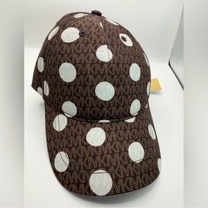 Michael Kors Brown Polka Dot Cap. Unisex. NWT